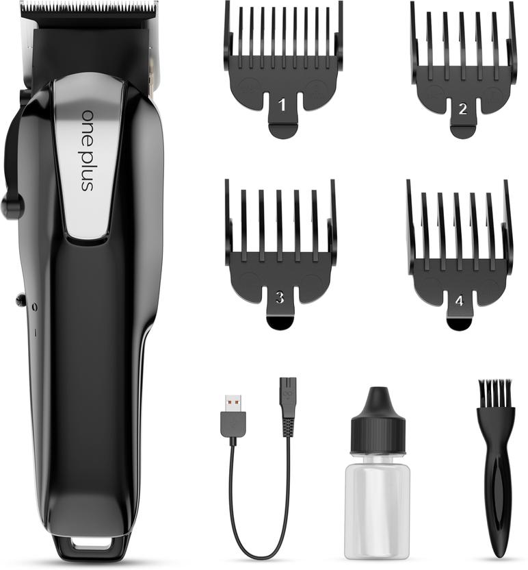 One Plus OP 8083 Cordless Professional Hair Clipper Dual LED Titanium coated blade Trimmer 150 min Runtime 4 Length Settings