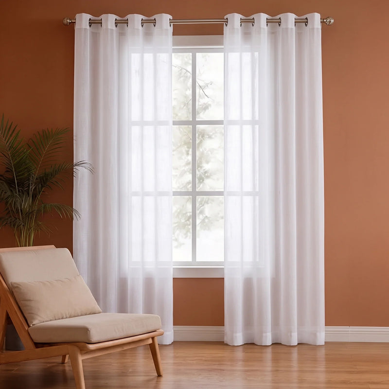 Fort Absolute - White Sheer Curtain-1