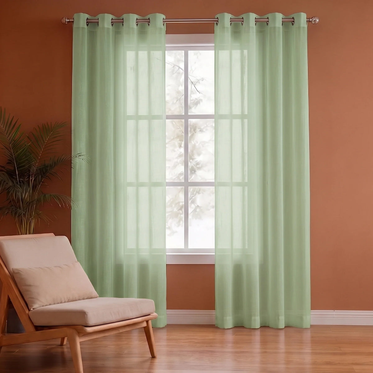 Fort Absolute - Solid Sheer Curtain (Mint Green)