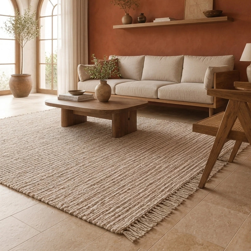 Tassel Cotton Jute - Rectangular-12