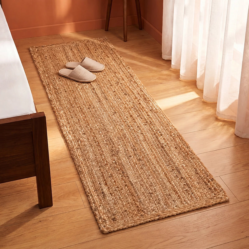 Scalloped Border Jute Area Rug - Rectangular-1