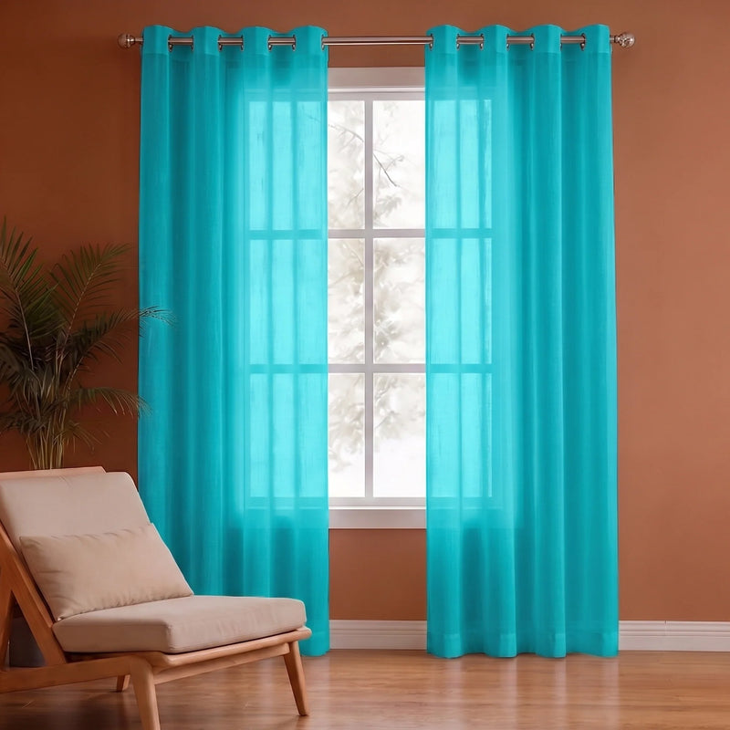 Fort Absolute - Blue Sheer Curtain-1