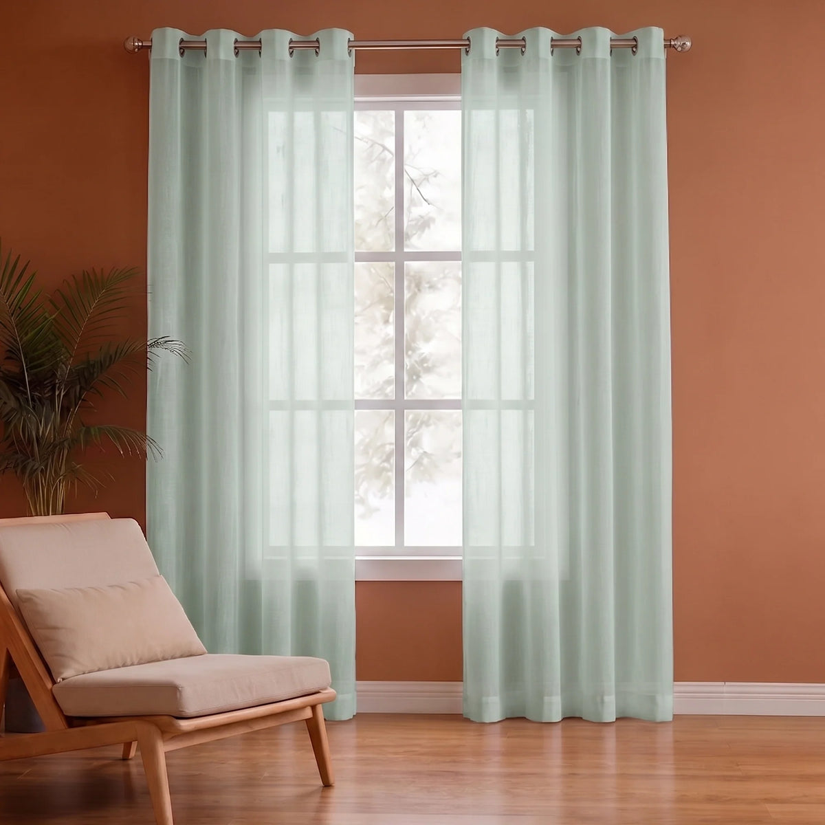 Fort Absolute - Silver Grey Sheer Curtain