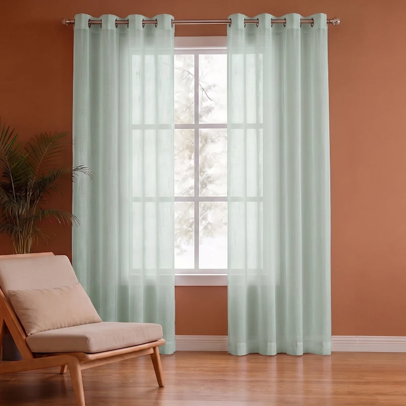 Fort Absolute - Silver Grey Sheer Curtain-1