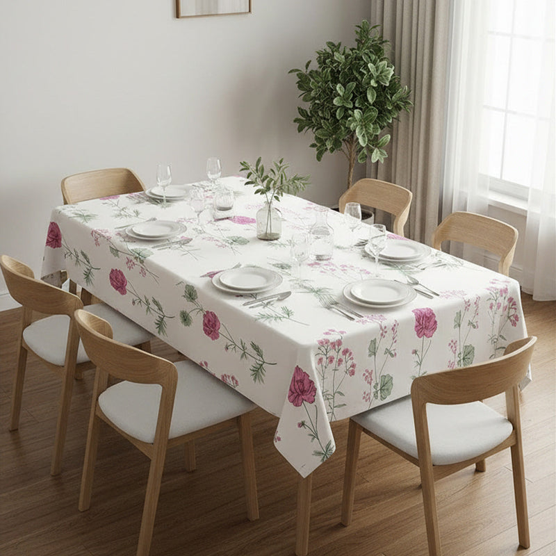 Cotton Floral Dining Table Cover ( Multicolor)-1