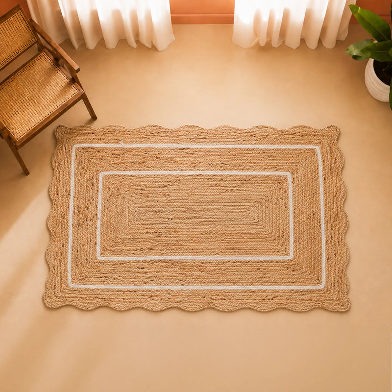 Wave Jute Area Rug - Rectangular-1