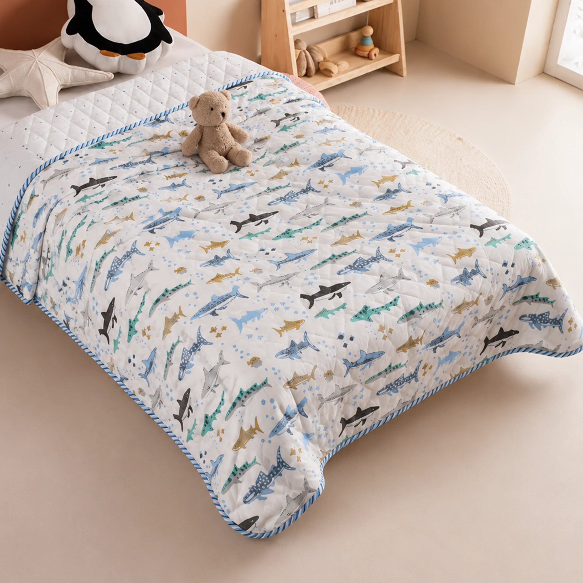 Imprimer Baby Blue Hunter - Printed Baby Blanket-1