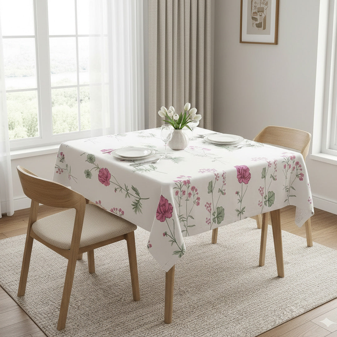 Cotton Floral Dining Table Cover ( Multicolor)-13