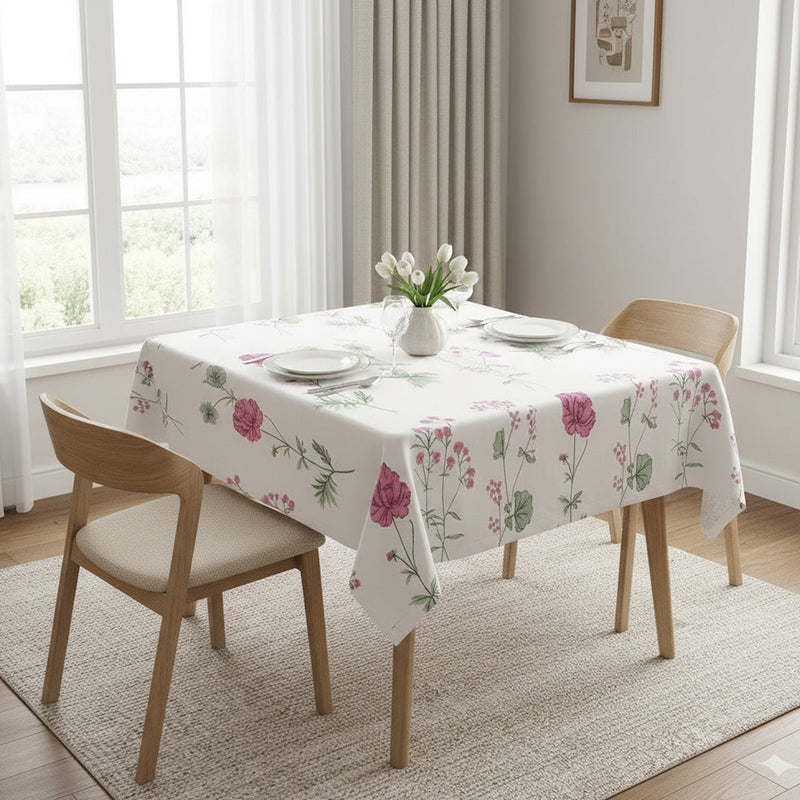 Cotton Floral Dining Table Cover ( Multicolor)-13
