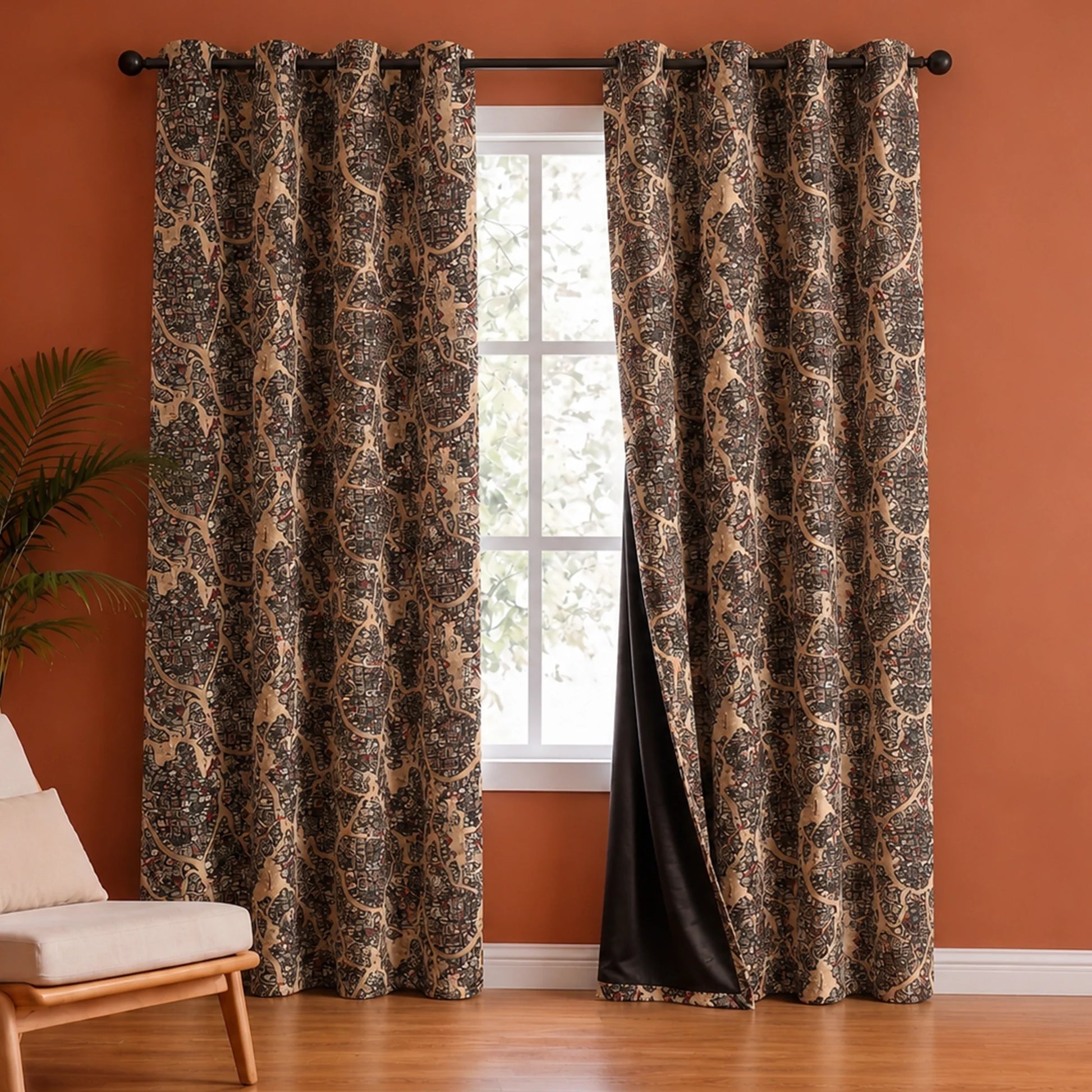 Imprimer River Village - DP curtain-1