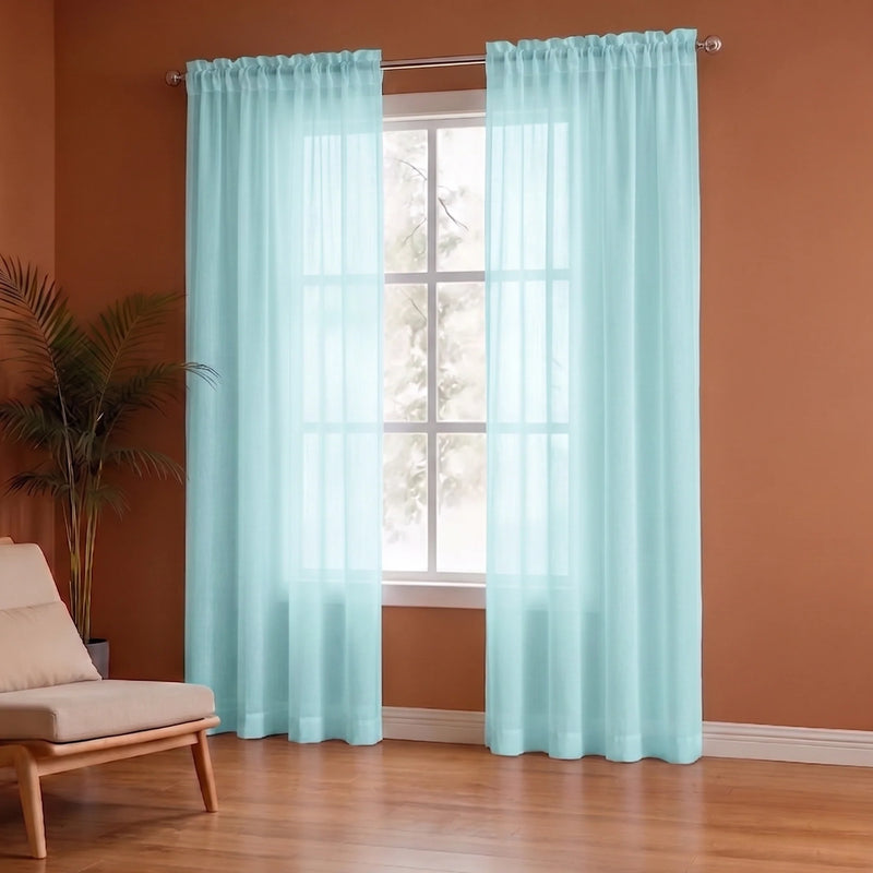 Fort Absolute - Rod Pocket Celeste Sheer Curtain-5