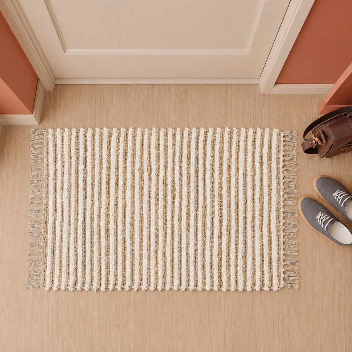 Tassel Cotton Jute - Rectangular