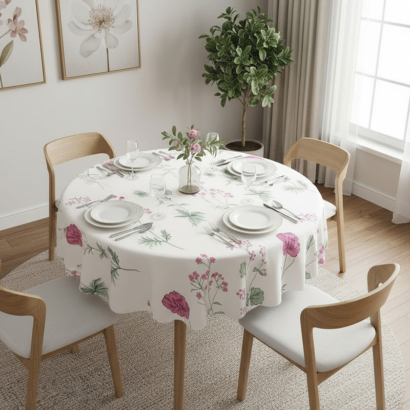Cotton Floral Dining Table Cover ( Multicolor)-8
