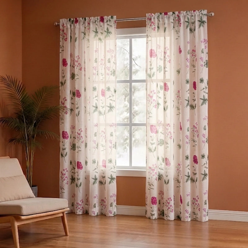 Imprimer Rosachic - Printed Sheer Curtain (Multicolor)-5