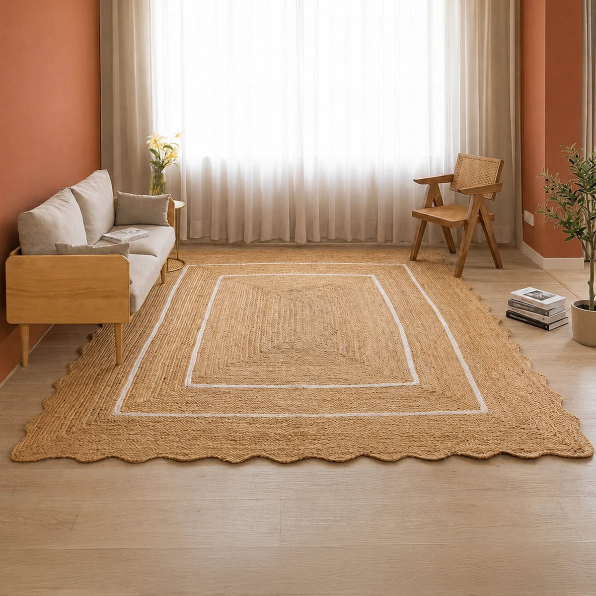 Wave Jute Area Rug - Rectangular-15