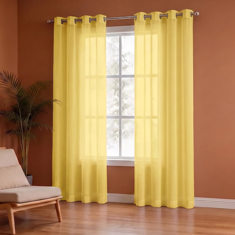 Fort Absolute - Yellow Sheer Curtain-5