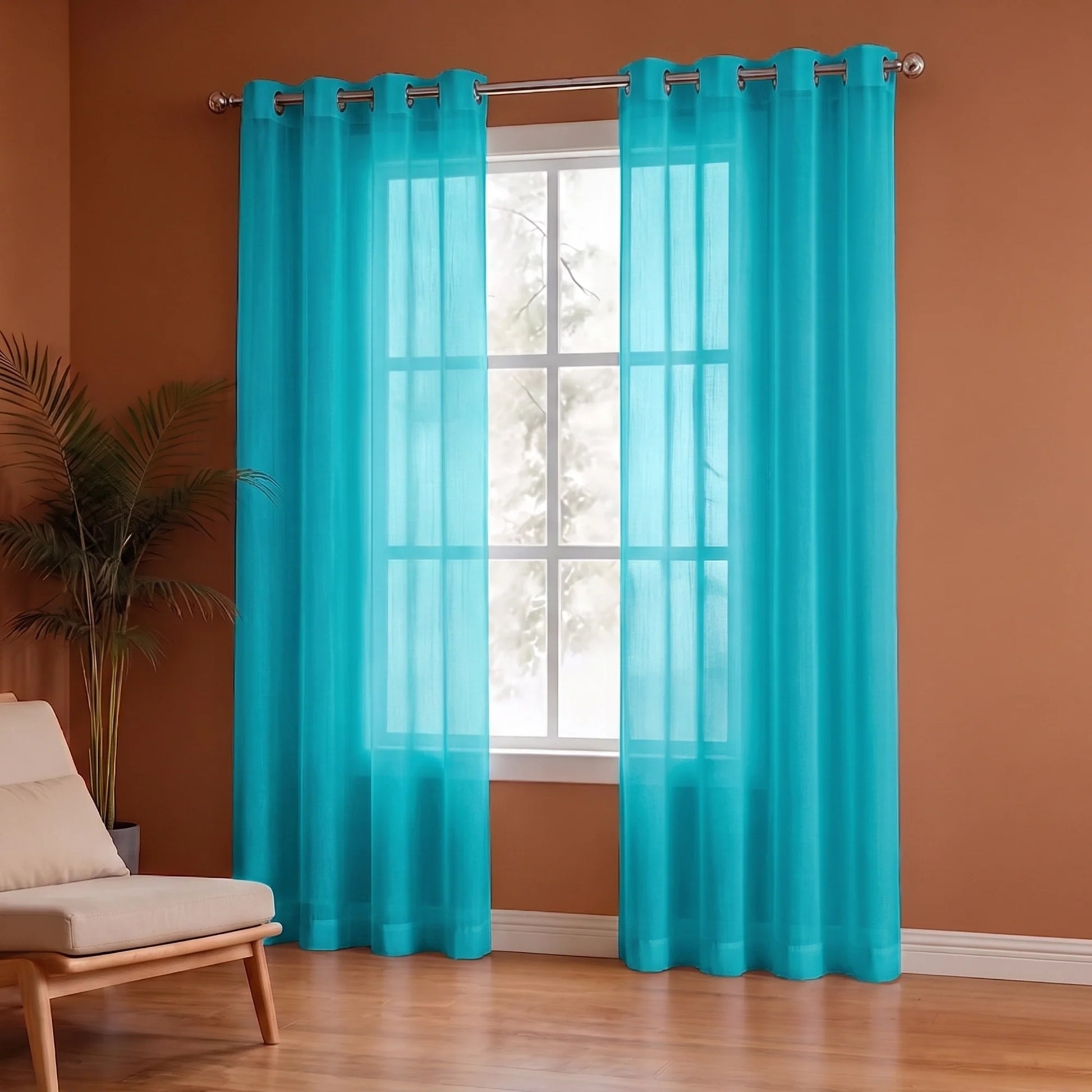 Fort Absolute - Blue Sheer Curtain-5