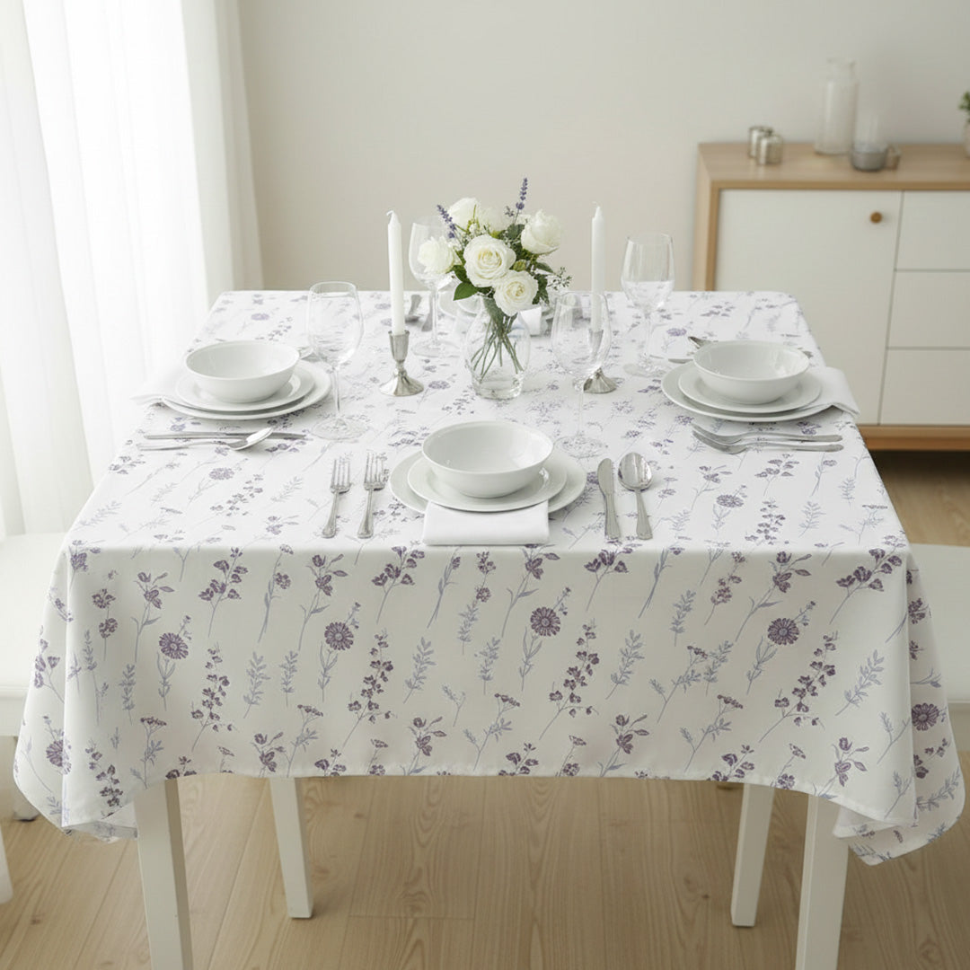 Cotton Premium Dining Table Cover (Blue & Purple)-11