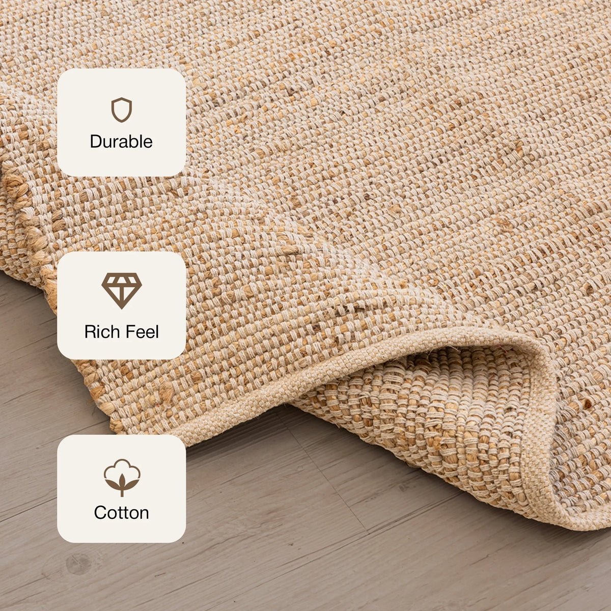 Cotton Jute Rug - Rectangular-14