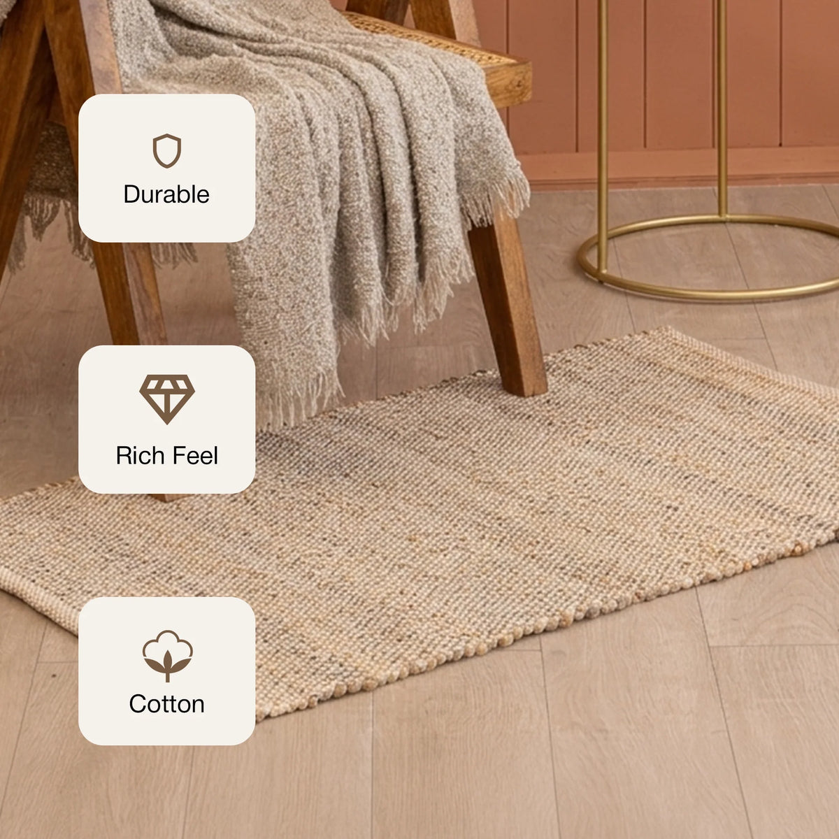 Cotton Jute Rug - Rectangular-3