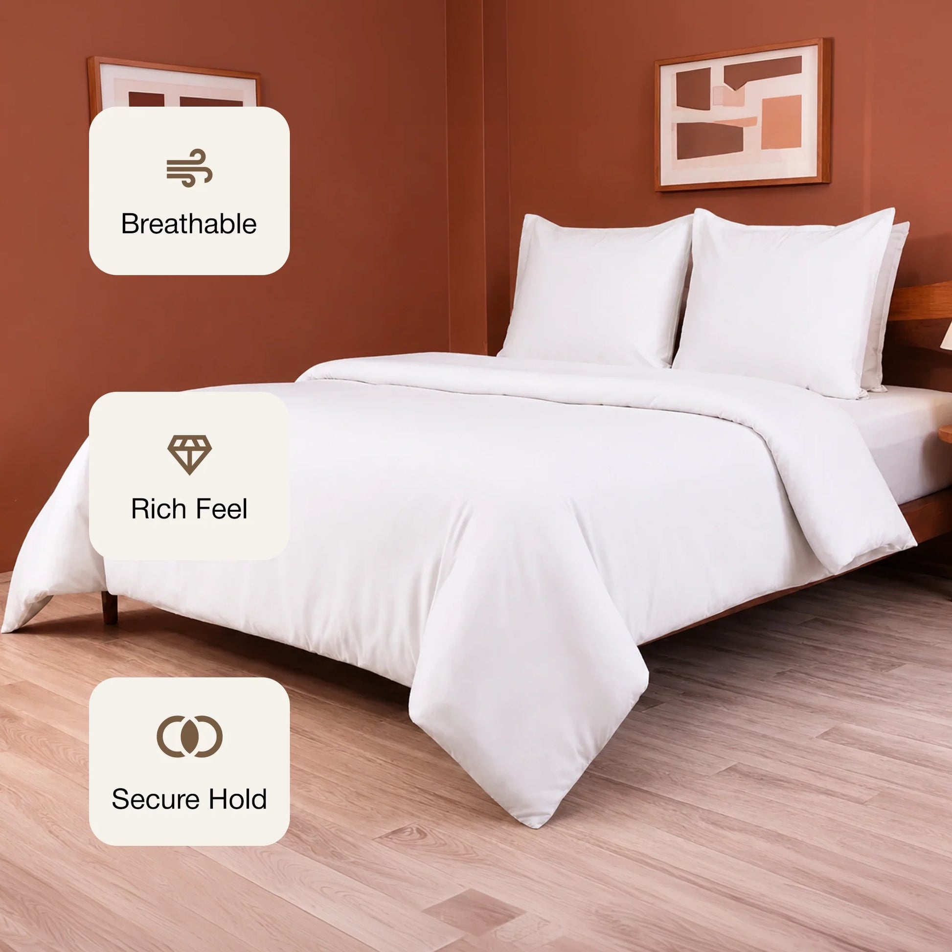Fort Mellow - Solid Duvet Cover (White)-3
