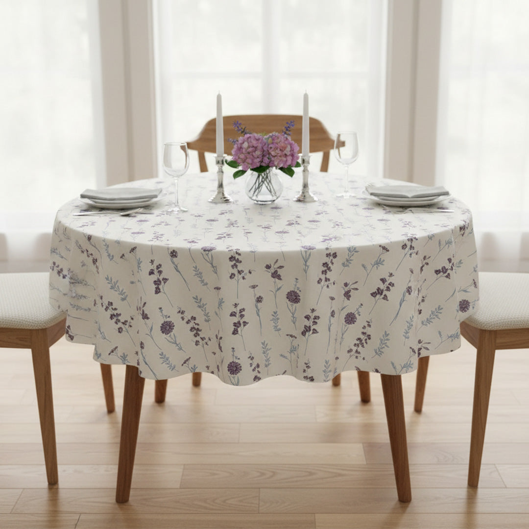 Cotton Premium Dining Table Cover (Blue & Purple)-5