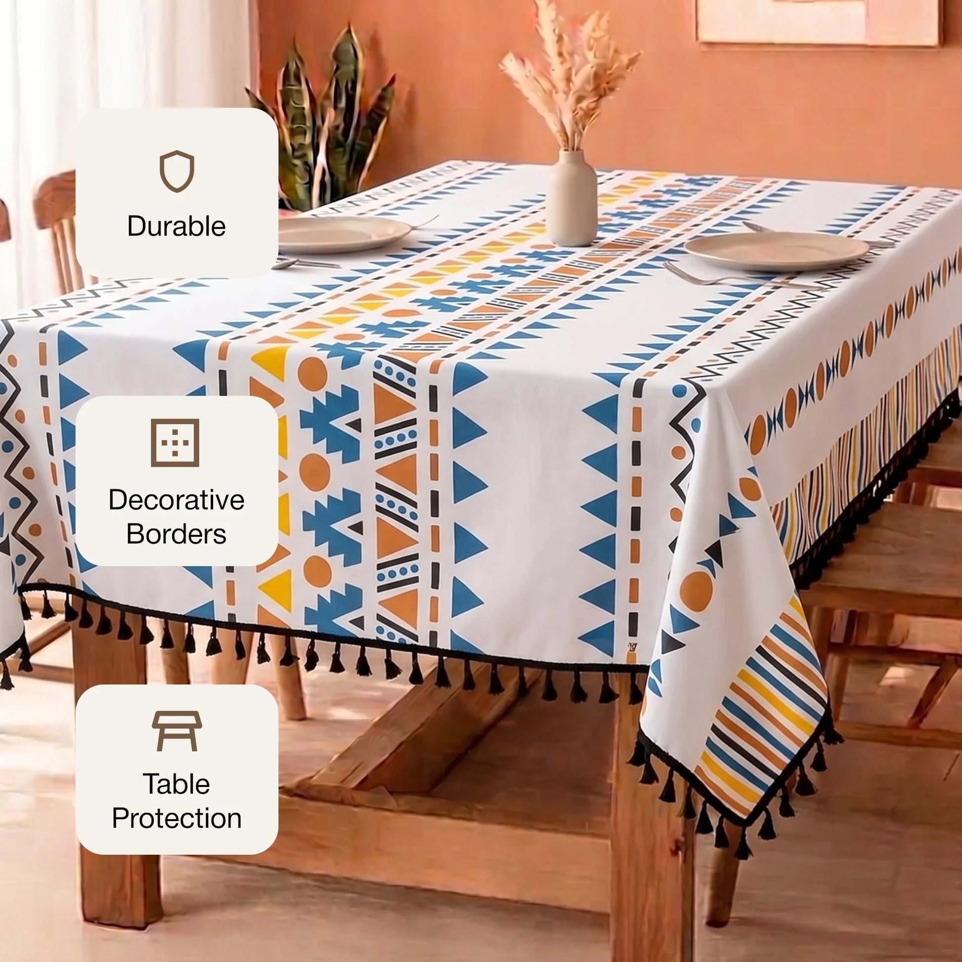 Imprimer Handpicked Santo - Table Cover (Blue)-3