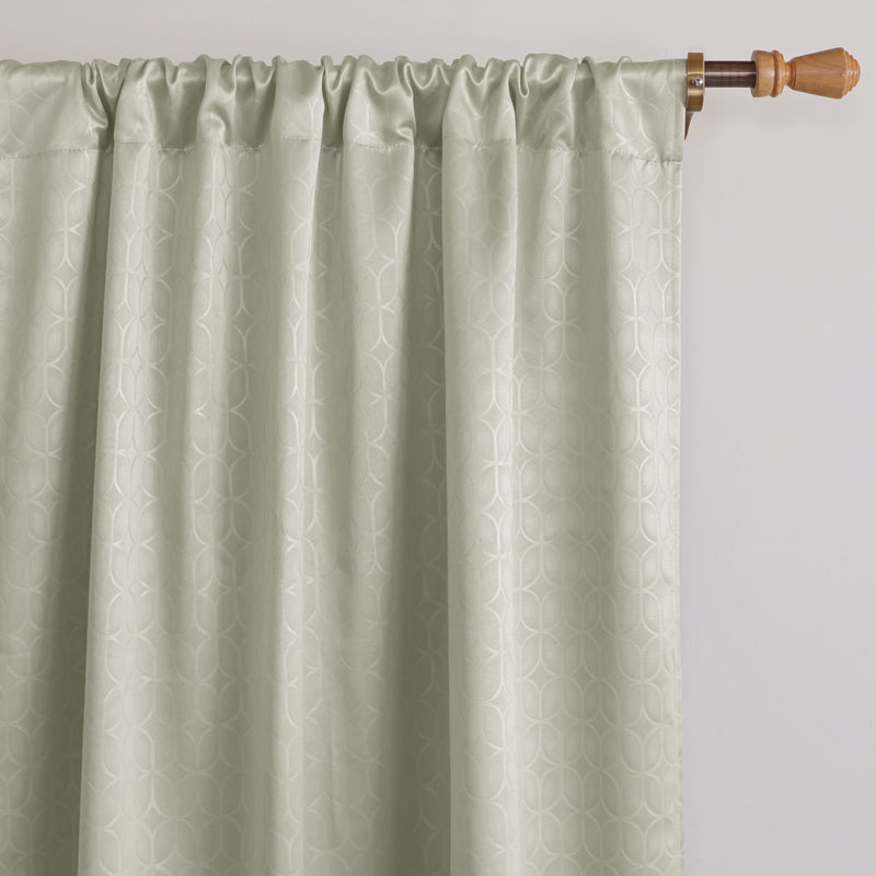 Off White Rod Pocket Solid Curtain-3