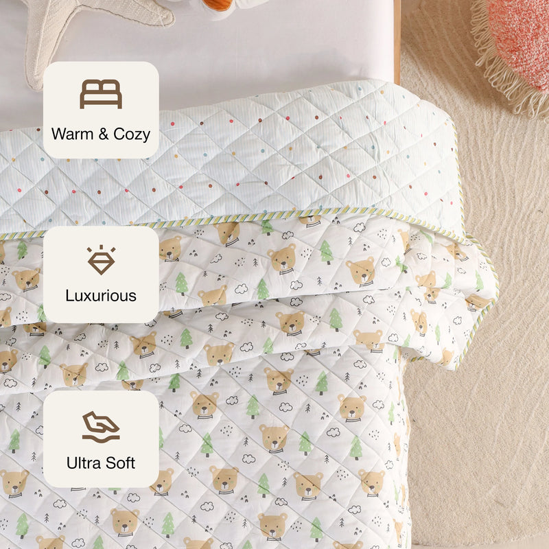Imprimer Dreamy Bear - Printed Baby Blanket-3