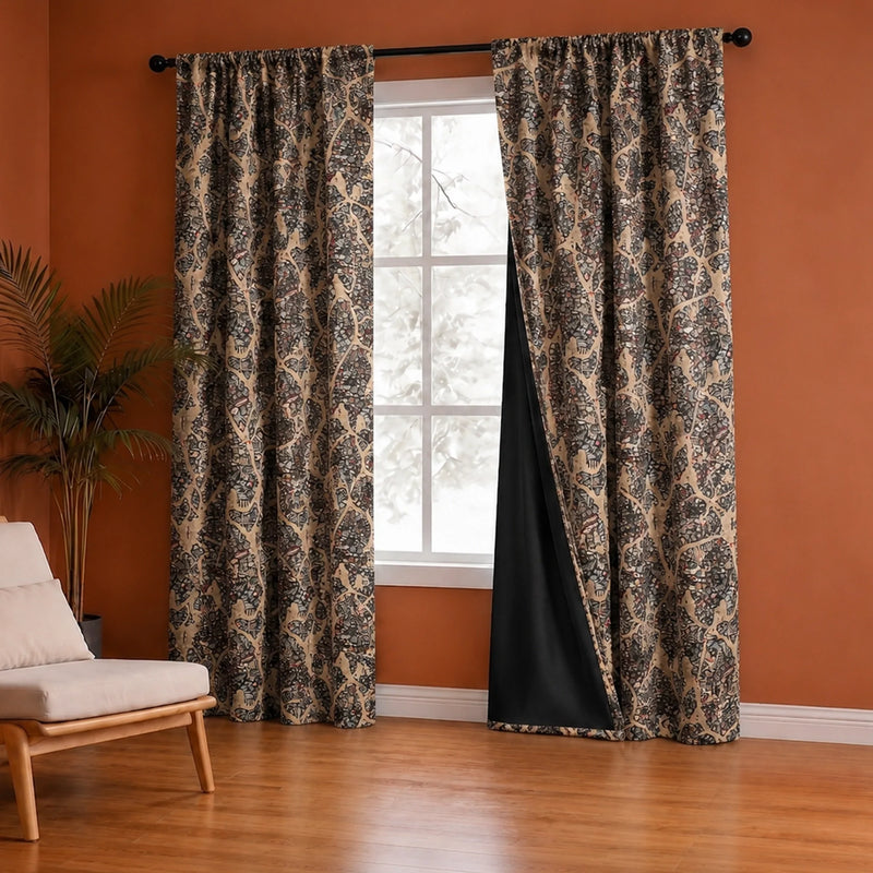 Imprimer River Village - Rod Pocket DP Curtain-4