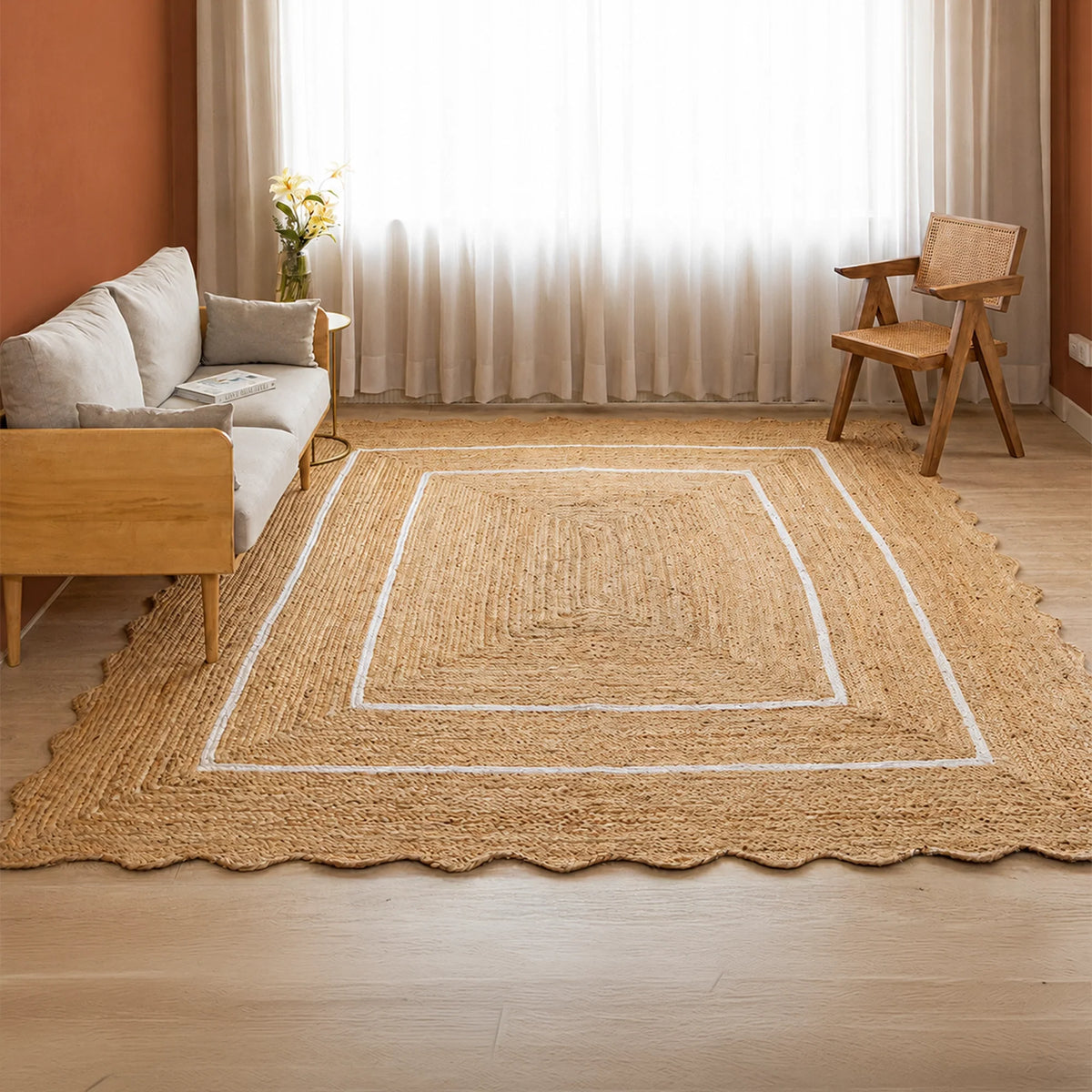 Wave Jute Area Rug - Rectangular-11