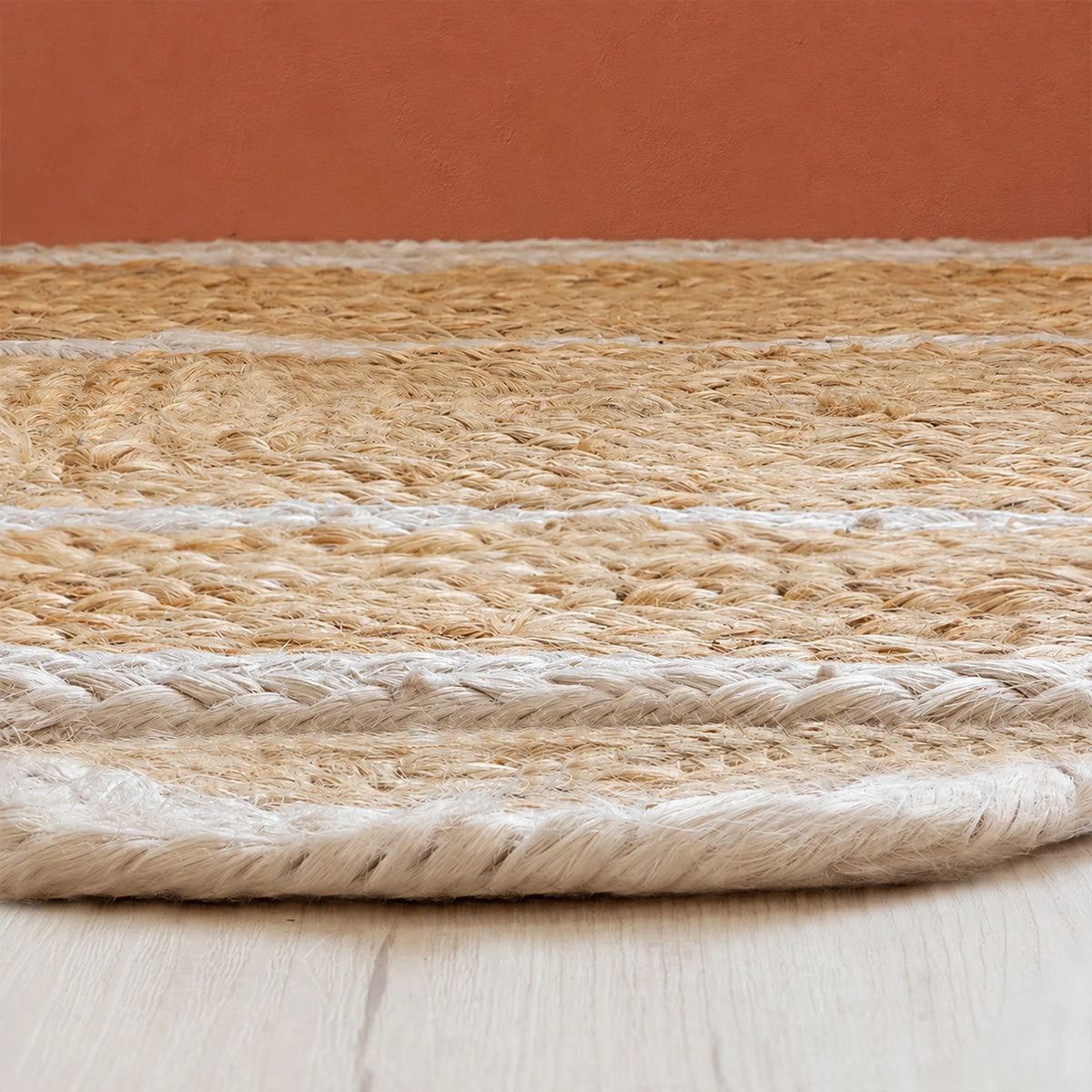 Scalloped Border Jute Area Rug - Rectangular-9