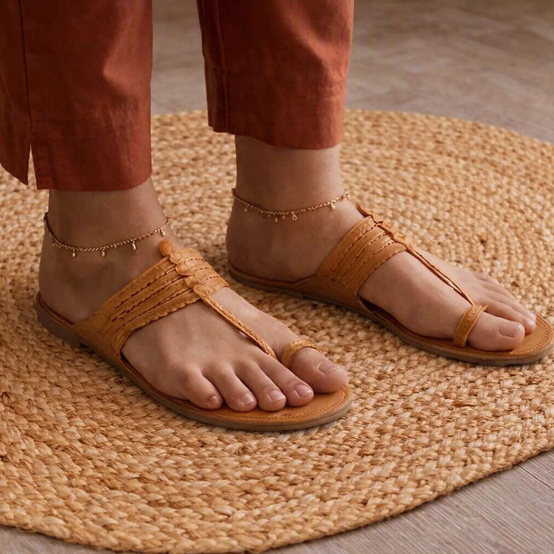 Solid Braided Jute Area Rug - Oval-10