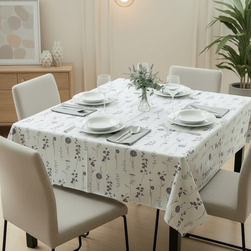 Cotton Premium Dining Table Cover (Blue & Purple)-12