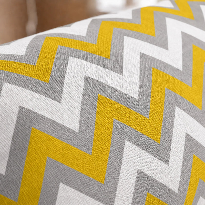 Imprimer Chevron - Printed Bolster Cover (Yellow)-3