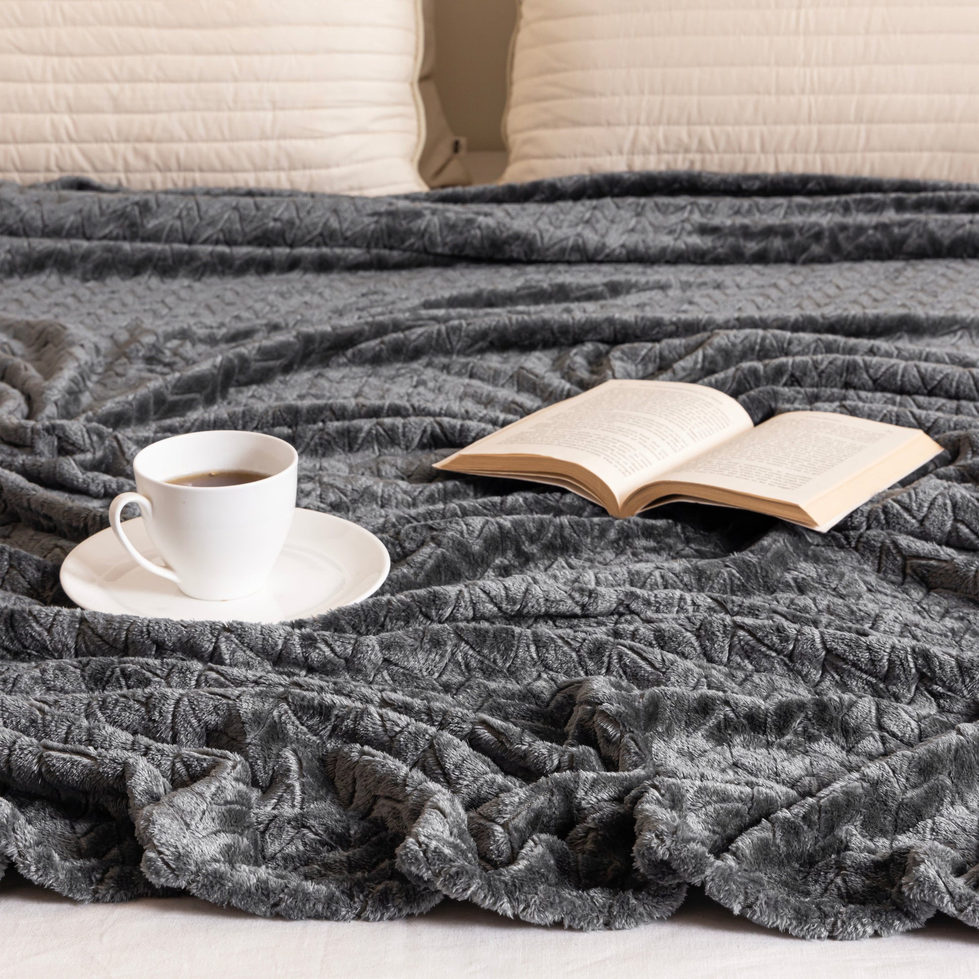 Fort Mellow - Wave Plush Blanket (Grey)-4