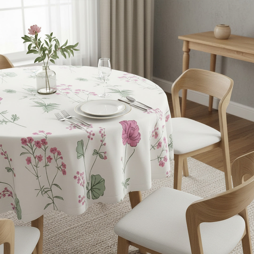 Cotton Floral Dining Table Cover ( Multicolor)-10