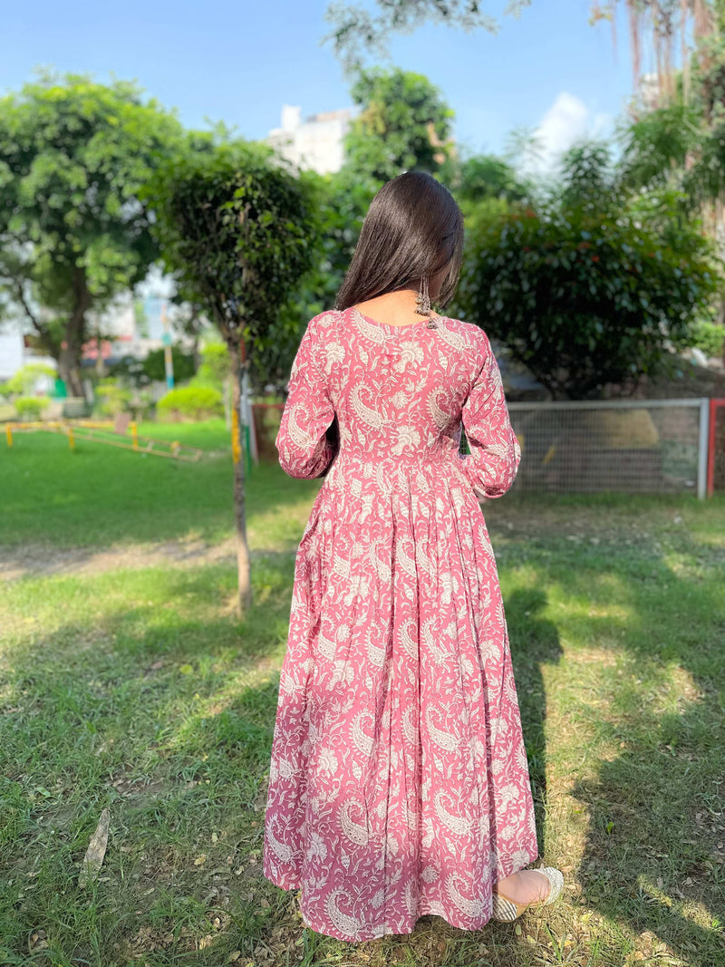 Pink Paisley Kameez