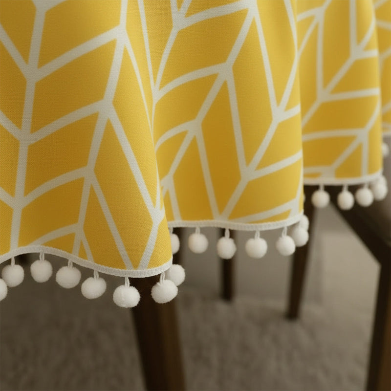 Cotton Quatrefoil Printed Dining Table Cover-4