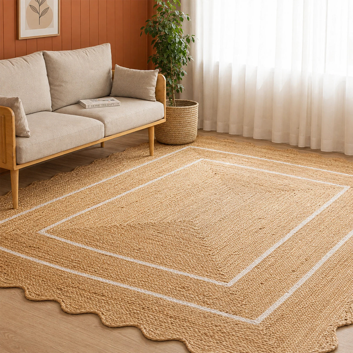Wave Jute Area Rug - Rectangular-12