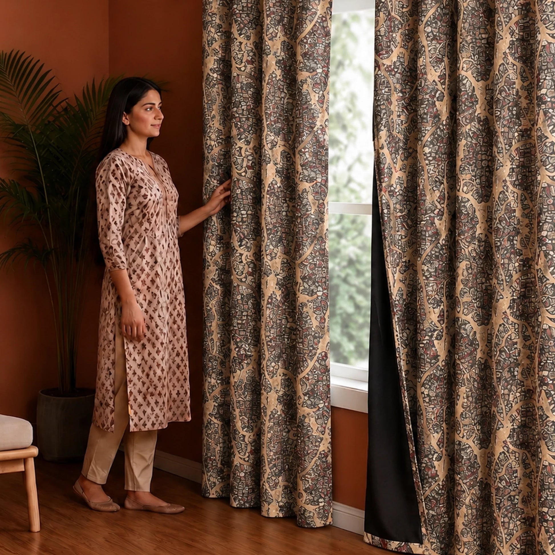 Imprimer River Village - DP curtain-5