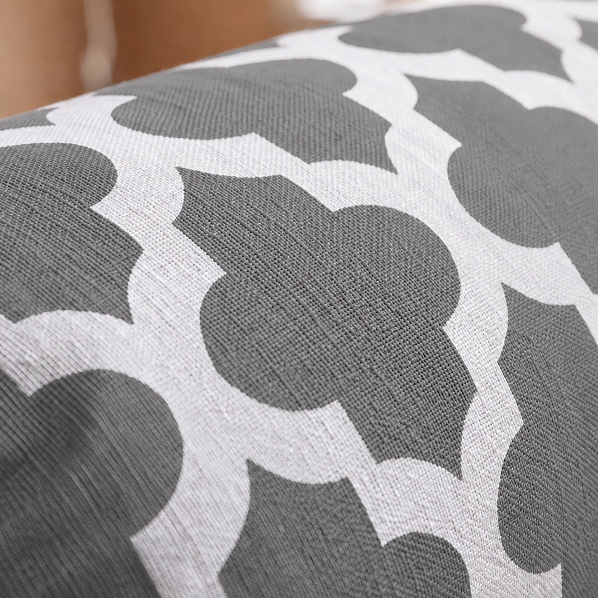 Imprimer Quatrefoil - Printed Bolster Cover (Grey)-6