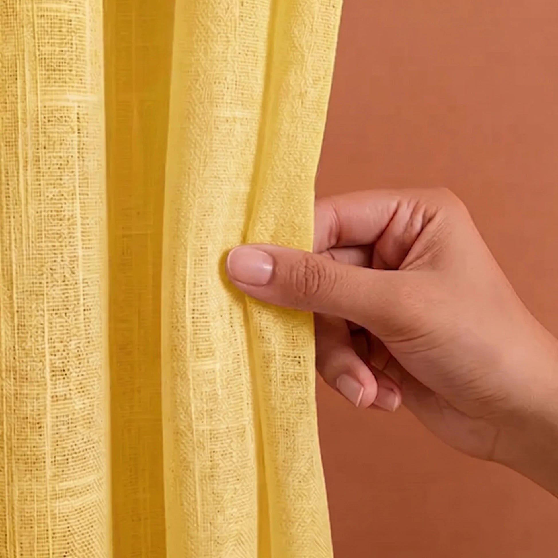 Fort Absolute - Rod Pocket Yellow Sheer Curtain-4