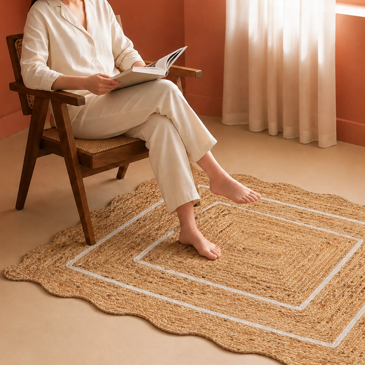 Wave Jute Area Rug - Rectangular-5