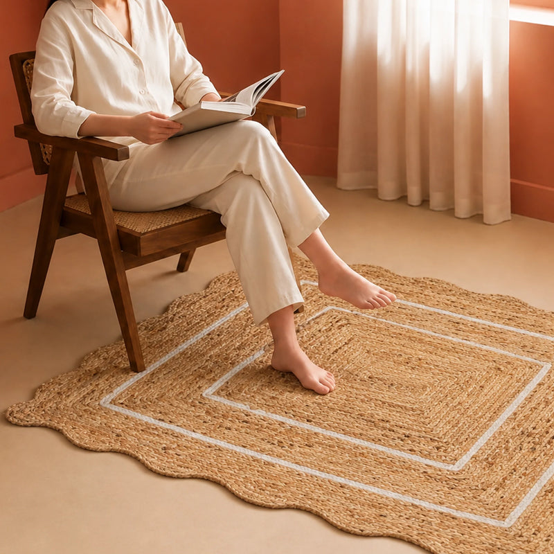 Wave Jute Area Rug - Rectangular-5