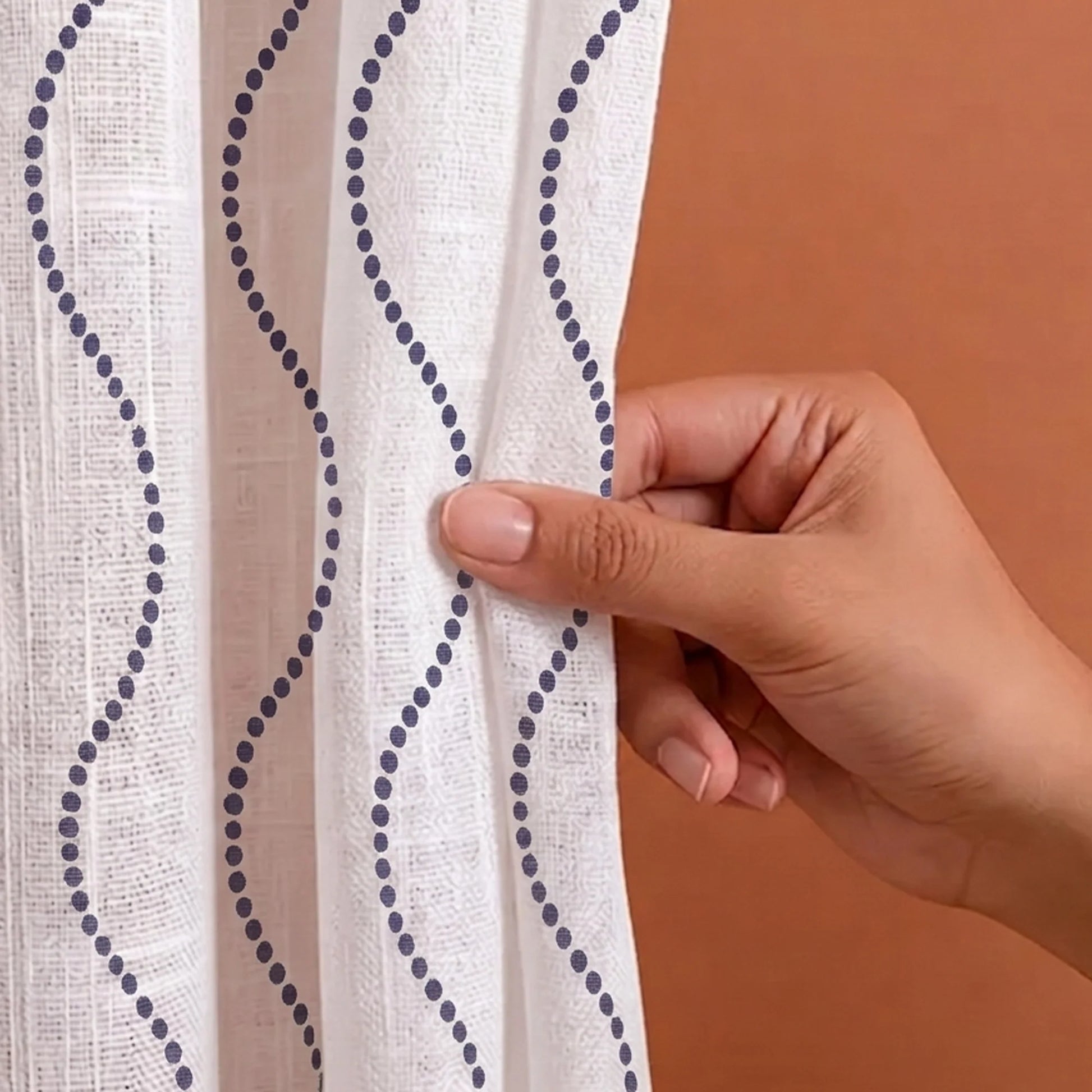 Imprimer Wavy Rhythm - Sheer Curtain-2