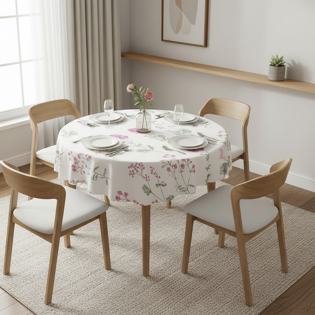 Cotton Floral Dining Table Cover ( Multicolor)-7