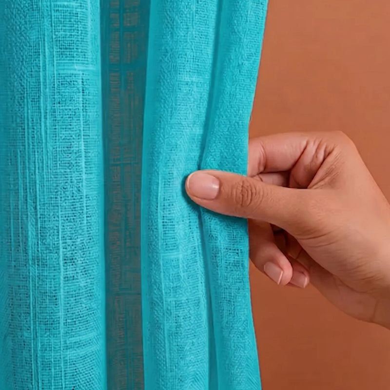 Fort Absolute - Blue Sheer Curtain-4