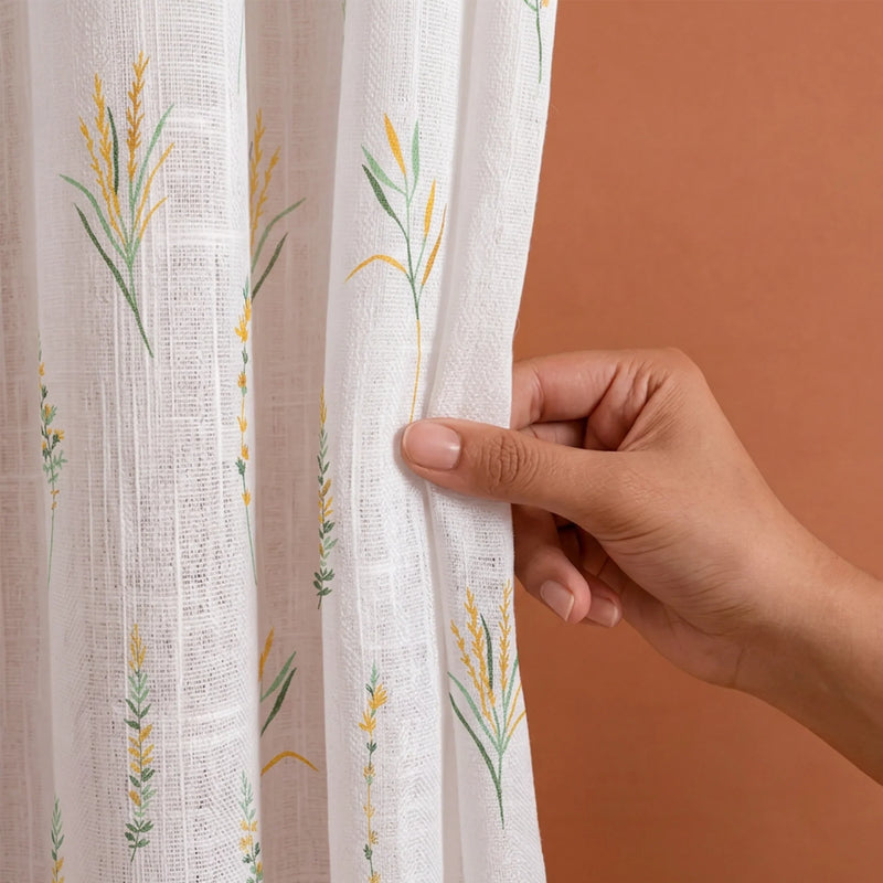 Imprimer Leafscape - Printed Rod Pocket Sheer Curtain-4