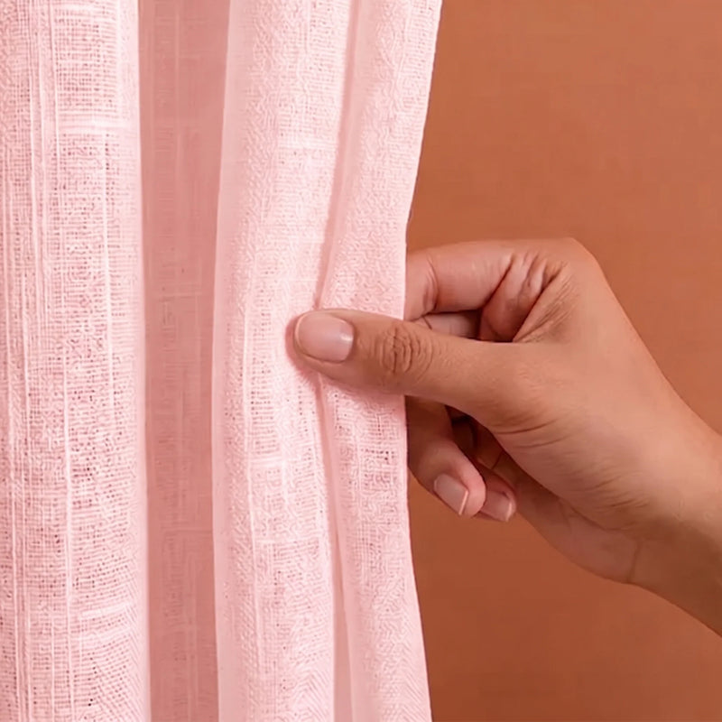 Fort Absolute - Pink Sheer Curtain-4